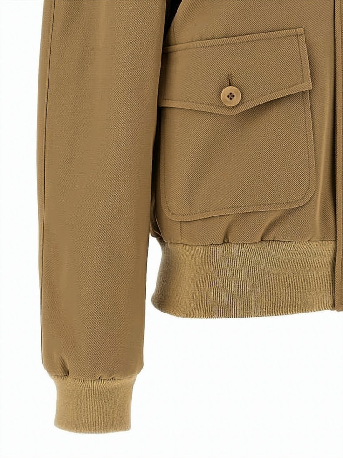 Structured Beige Jacket With Classic Collar