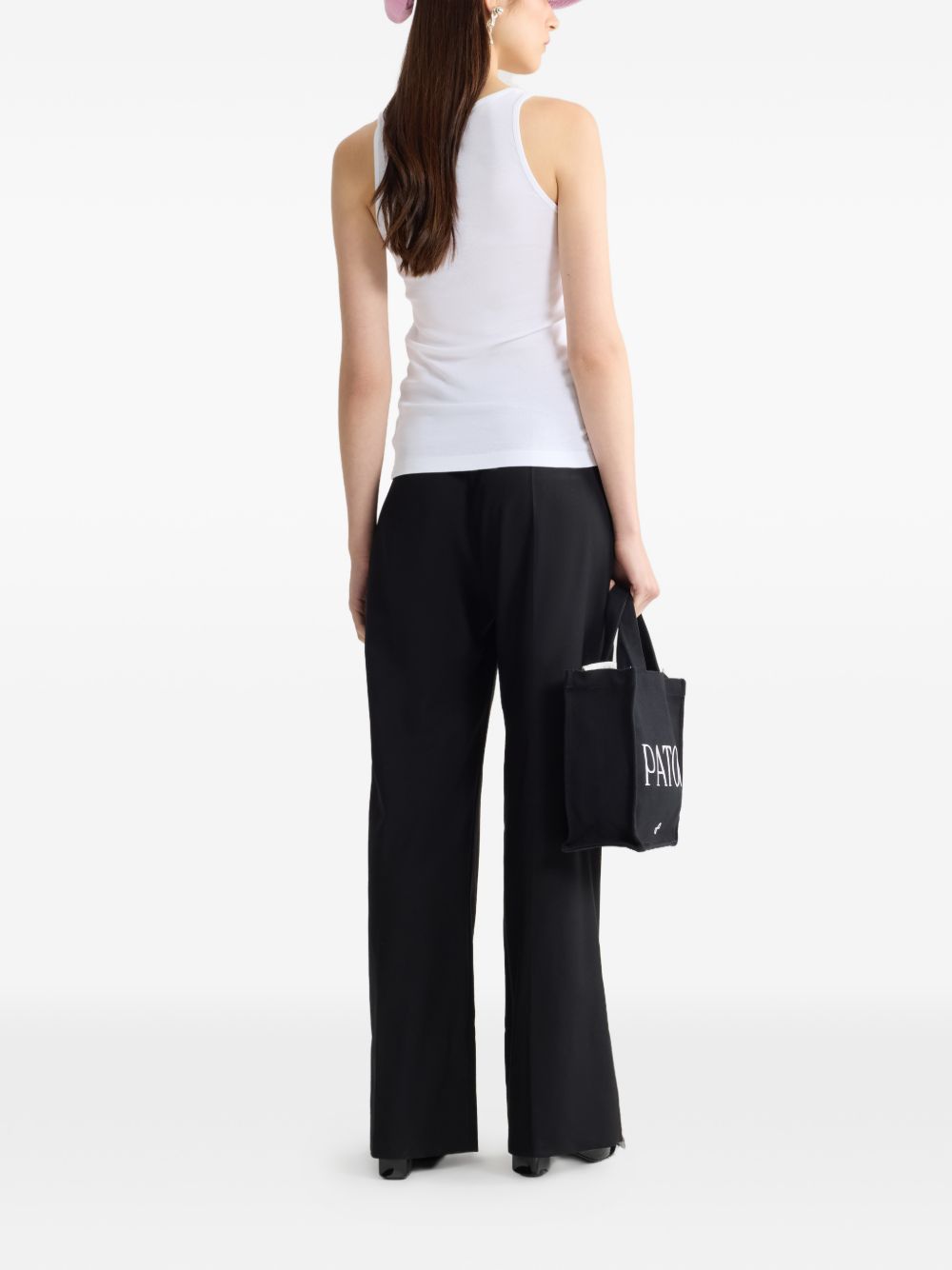 Fitted White Sleeveless Top