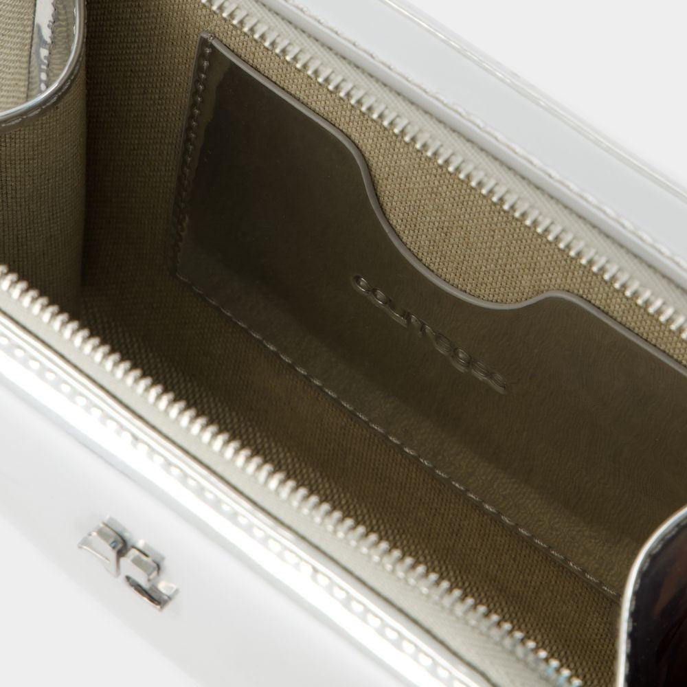 Cloud Chained Mirror Purse - Leather - Silver