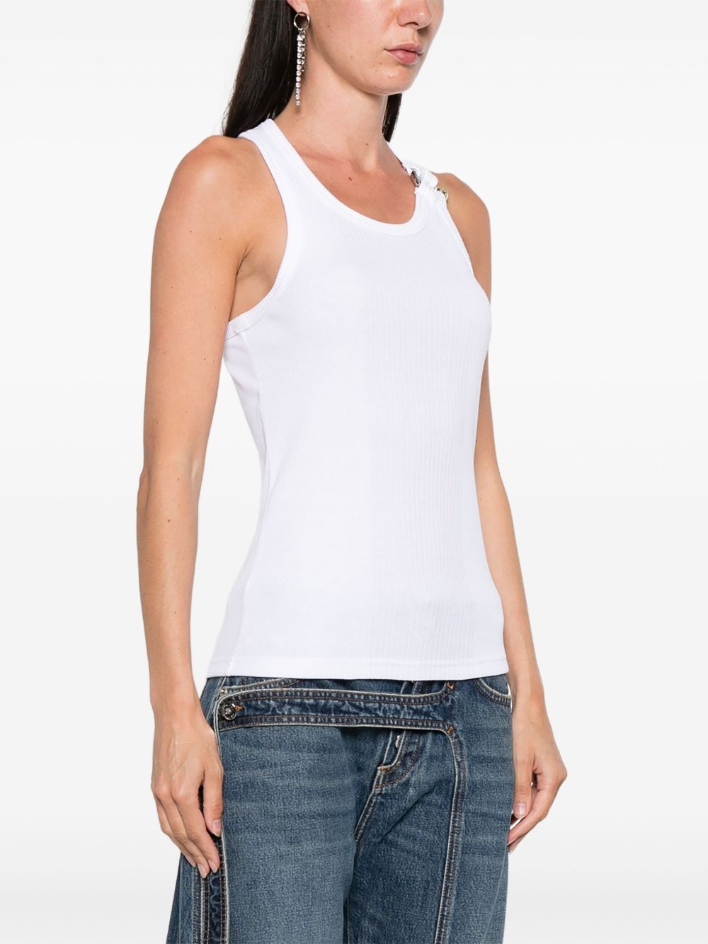 Sleeveless White Top