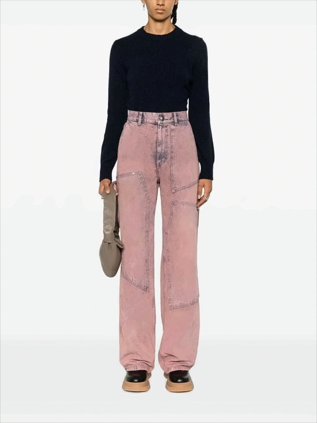 Cashmere Blend Crew Neck Sweater