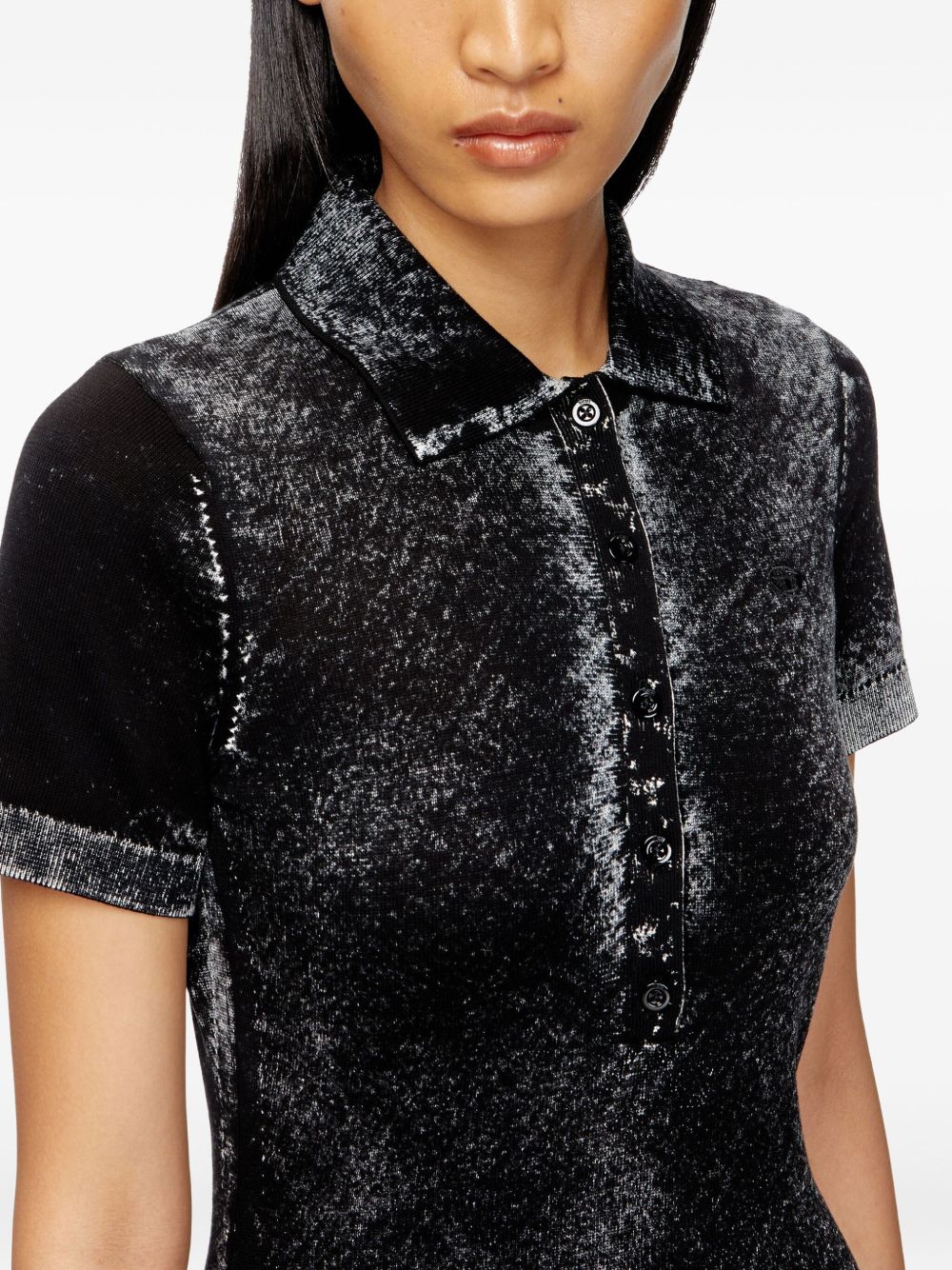 Midi Dress with Button Placket