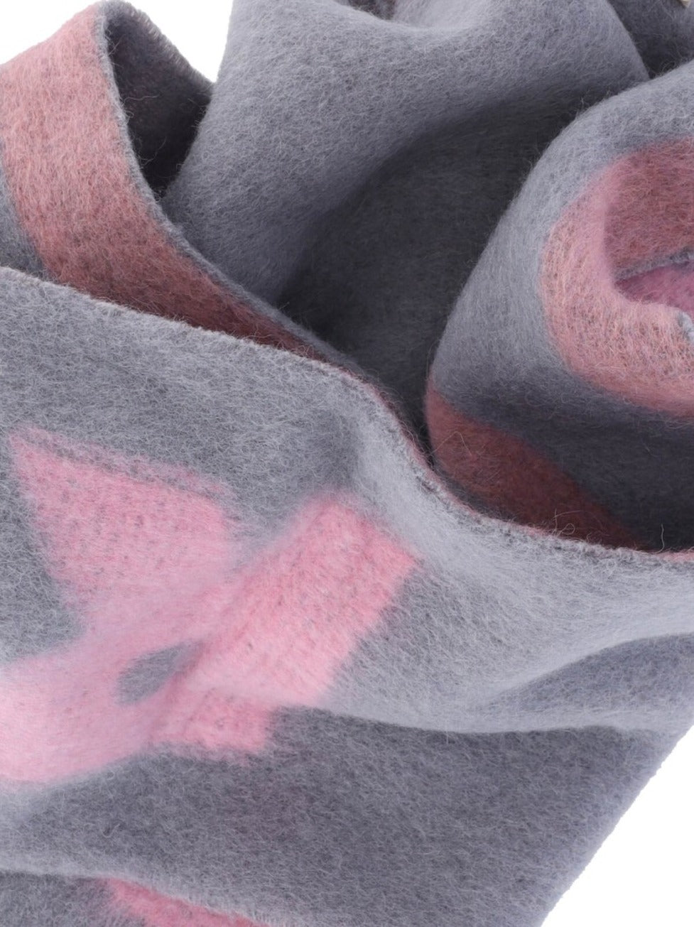 Striped Logo Scarf – Pink