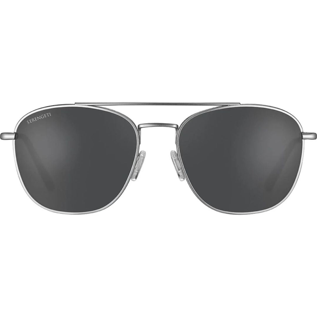 Carroll Large Aviator-Style Sunglasses with Silver Frame