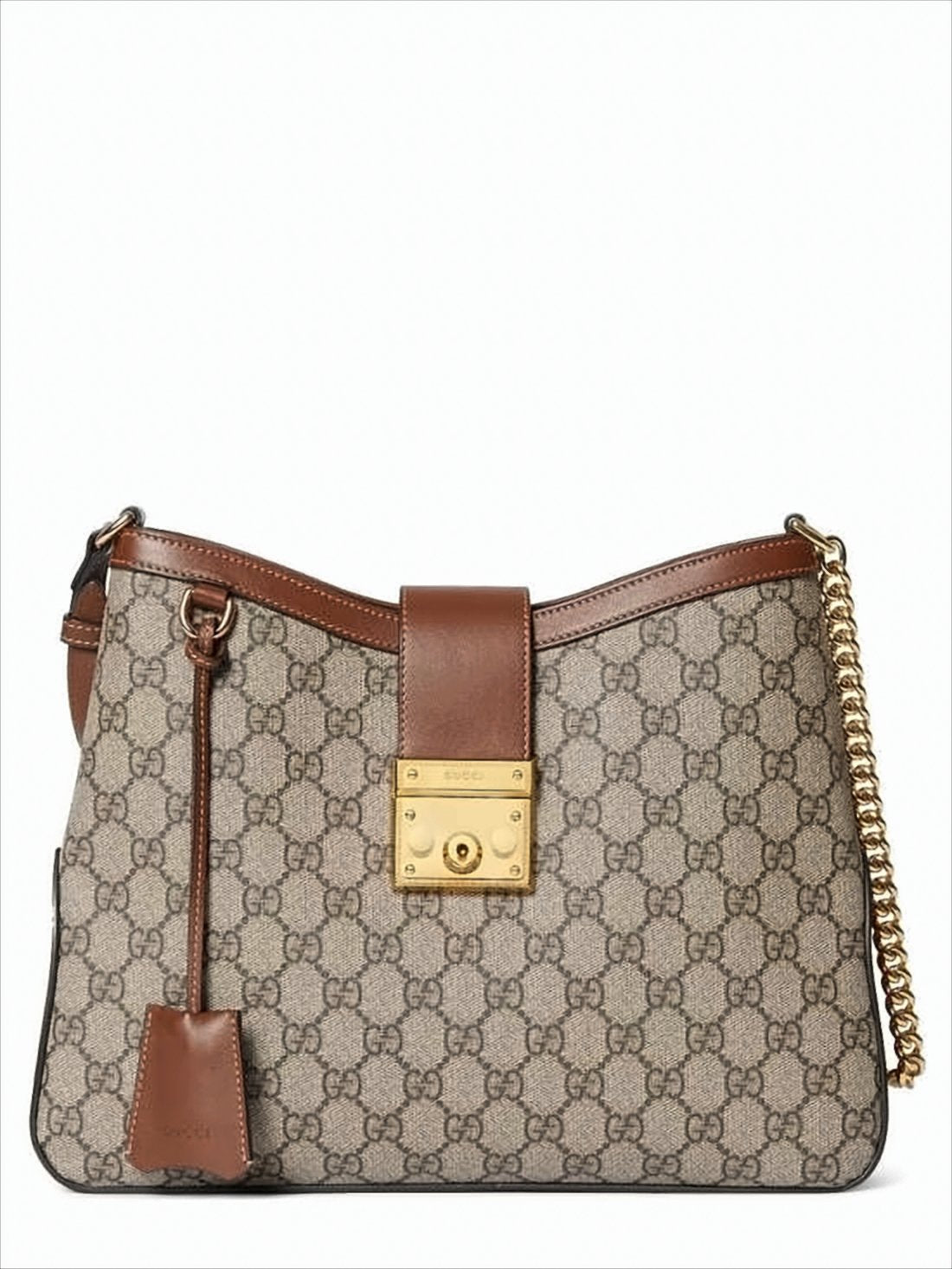 Structured Monogram Canvas Shoulder Bag