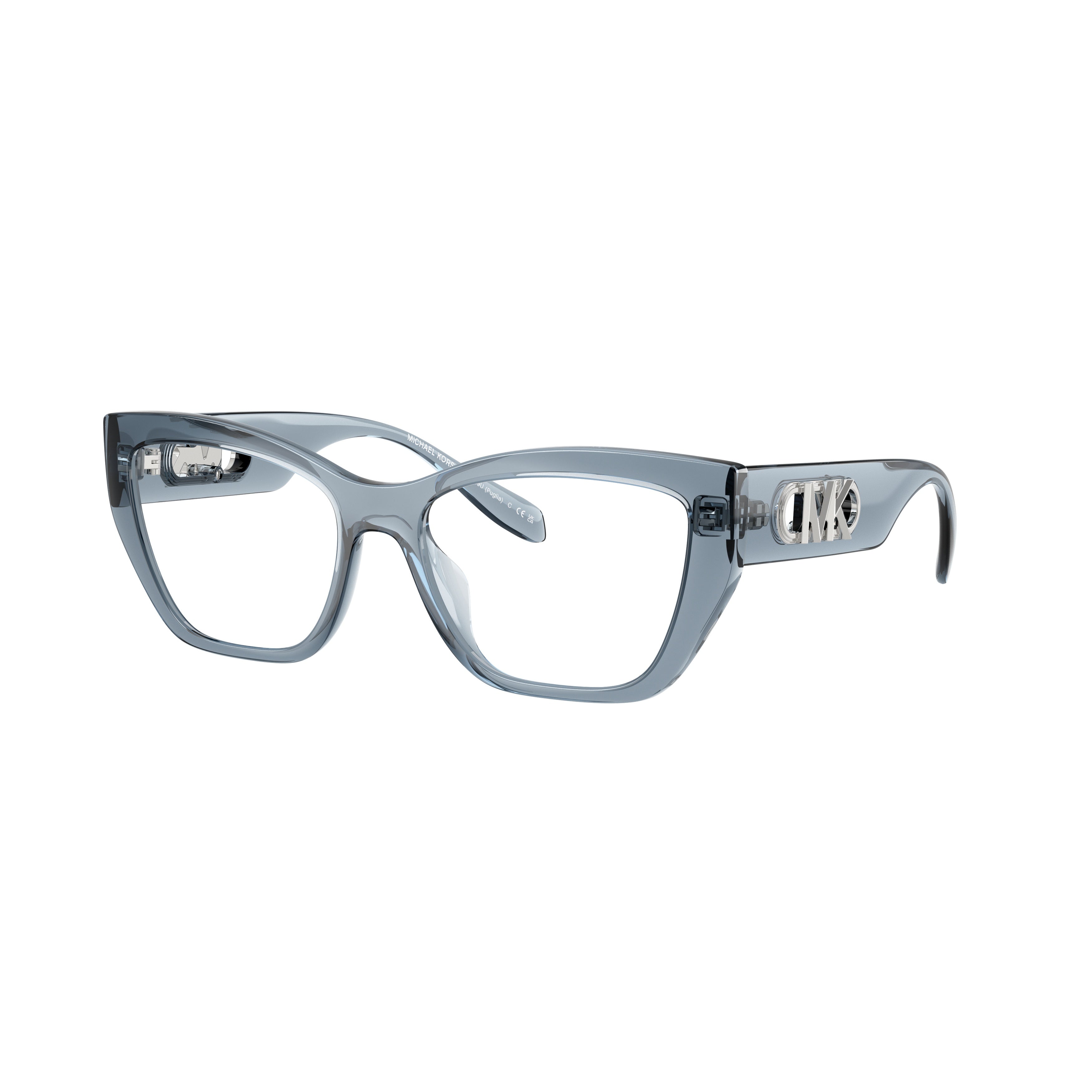 0mk4149u Oversized Square Frame Sunglasses in Translucent Smoky Blue