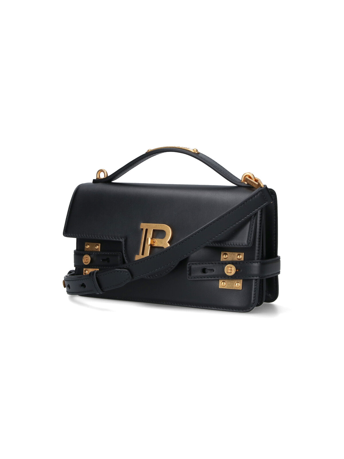 "B-Buzz 24" Shoulder Bag, In Black Calfskin