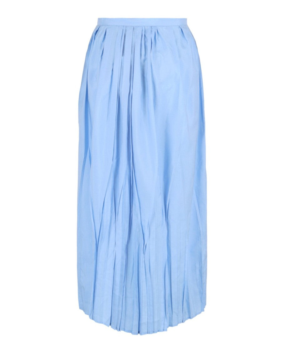 Pleated Wrap Midi Skirt