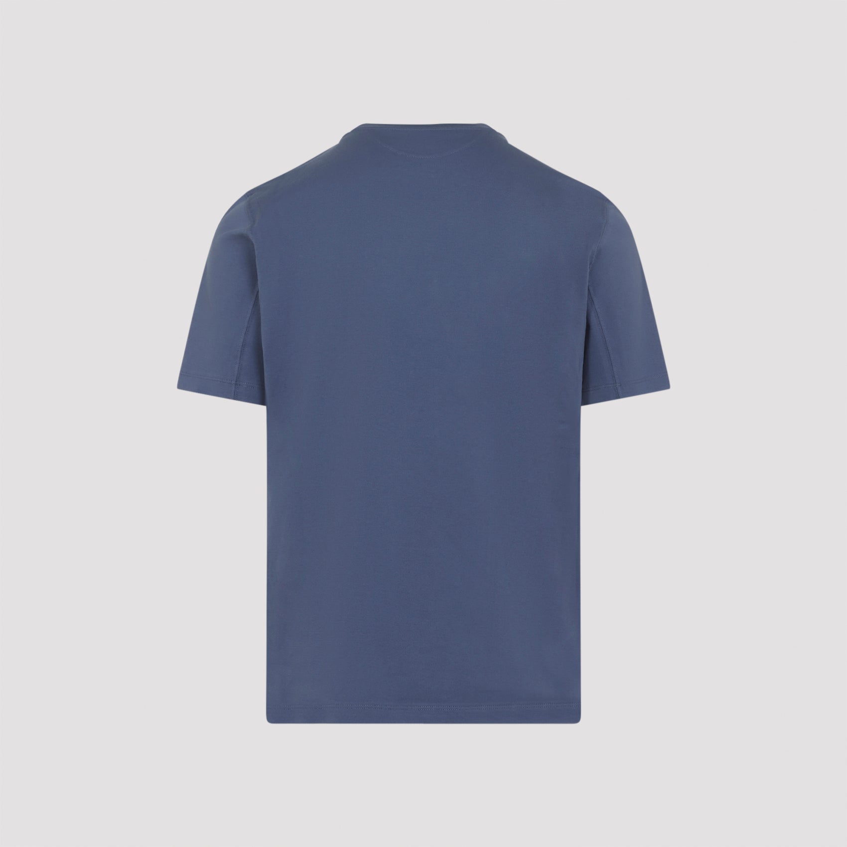 Pure Denim Cotton T-Shirt With Contrasting Logo Detail
