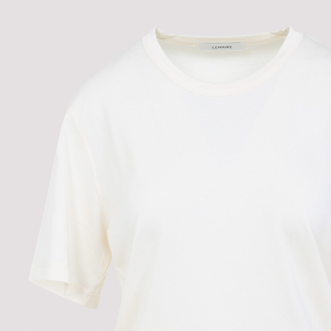 Relaxed-Fit White Cotton T-Shirt With Classic Neckline