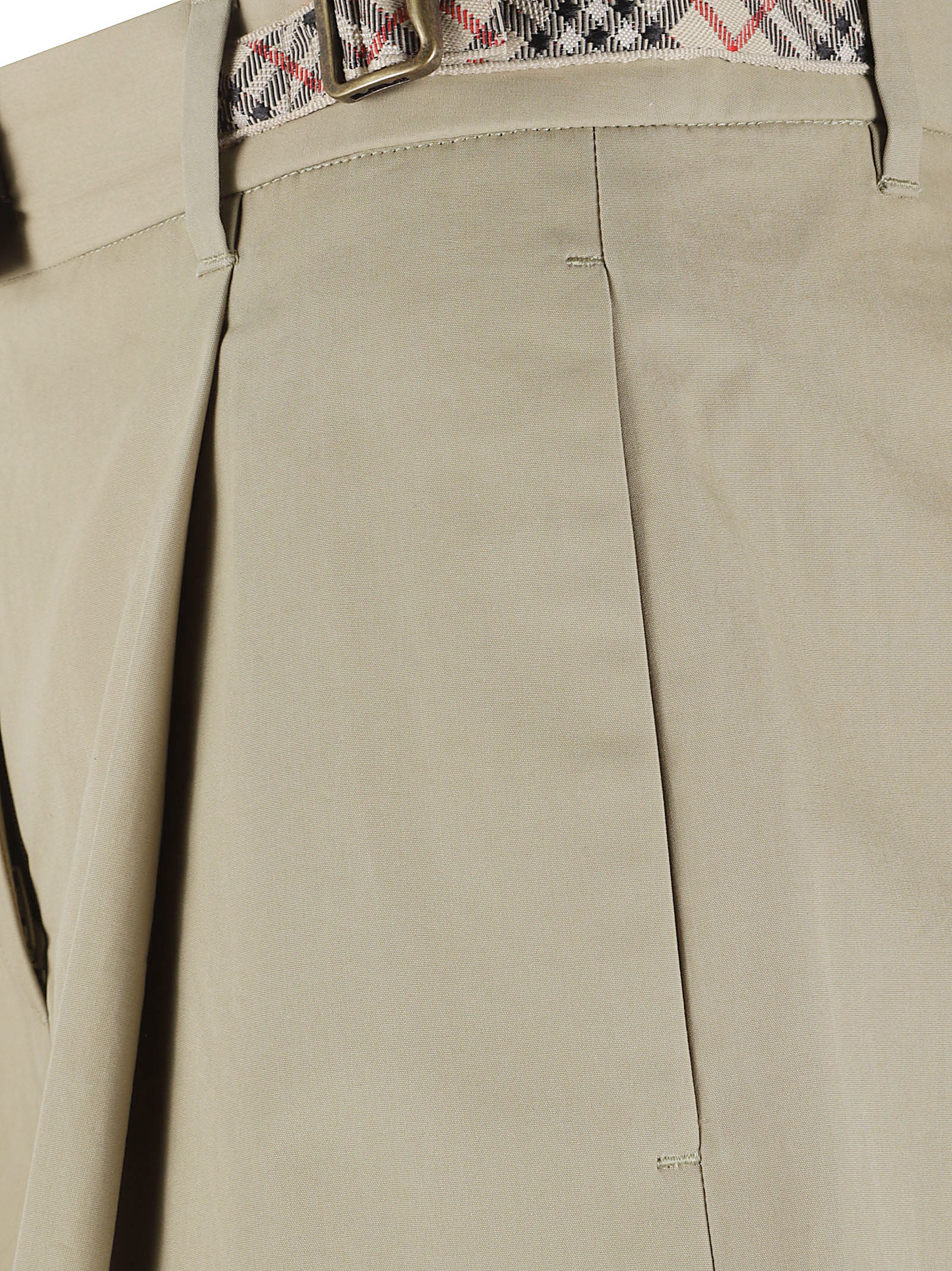 High-Waist Tailored Shorts with Distinctive Belt Detail