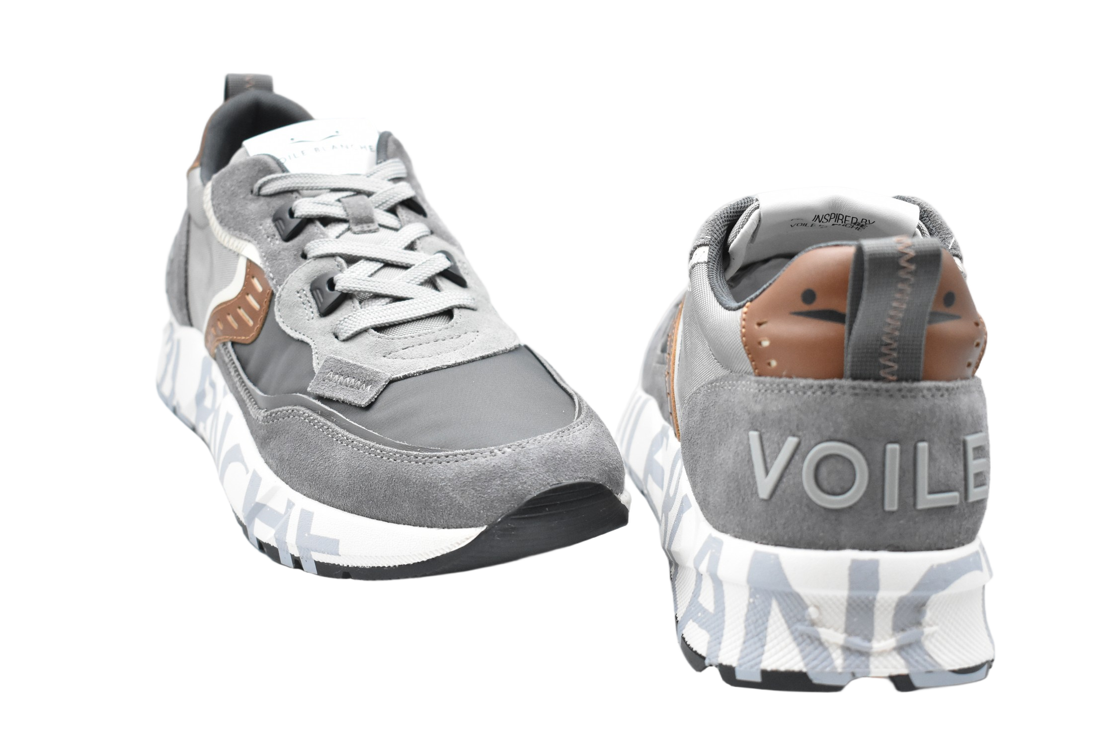 Anthracite-Cognac Low Shoes