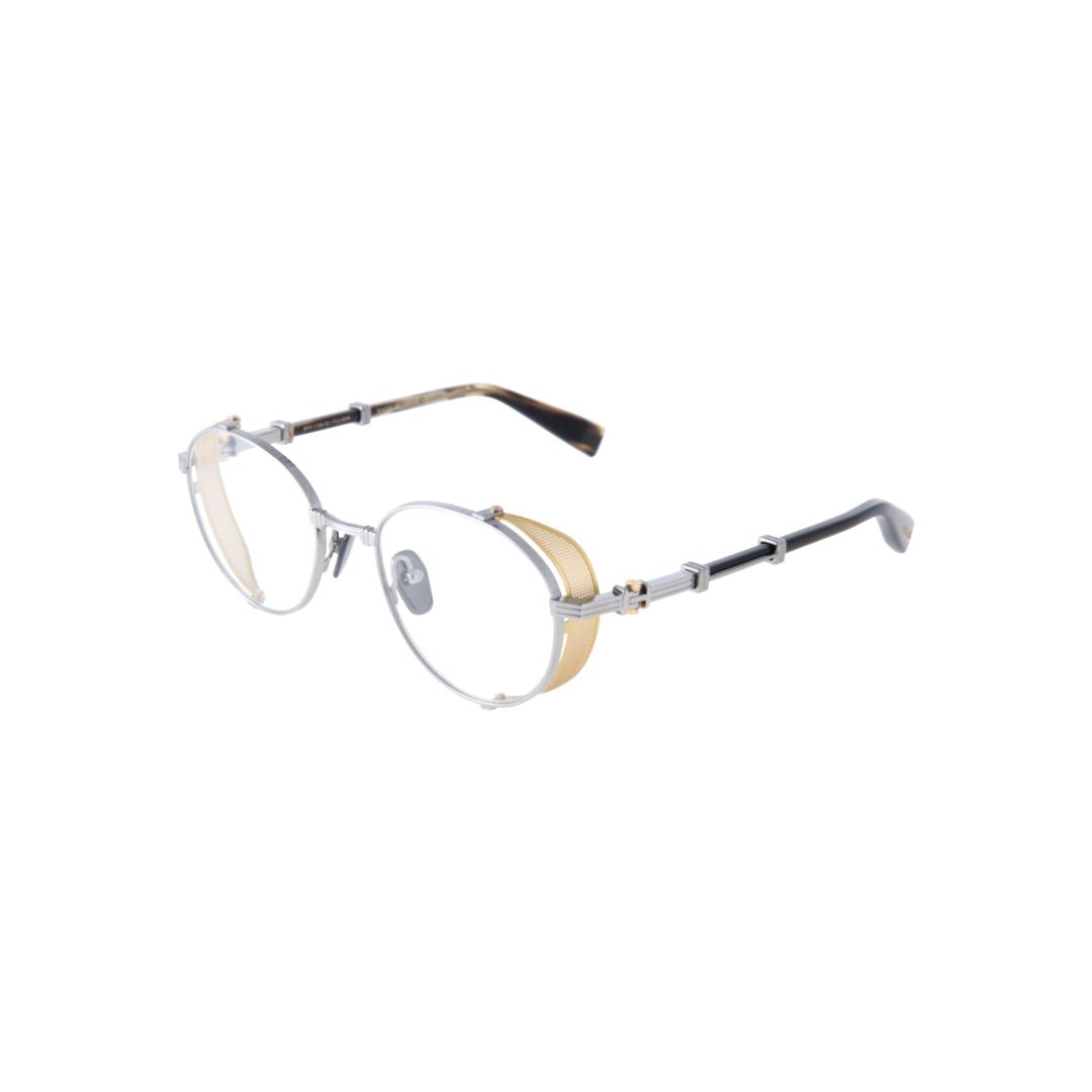 Brigade - I Round Silver Metal Frame Eyeglasses