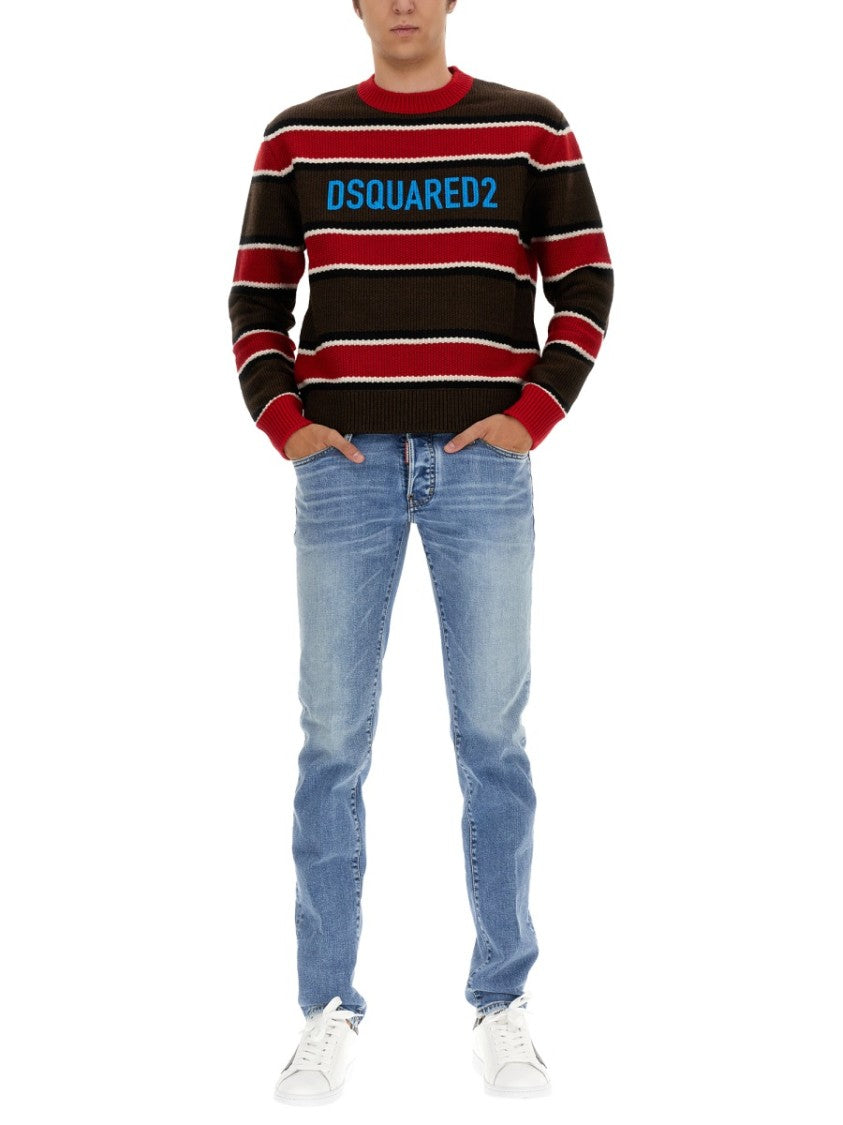 Horizontal Striped Knit Sweater