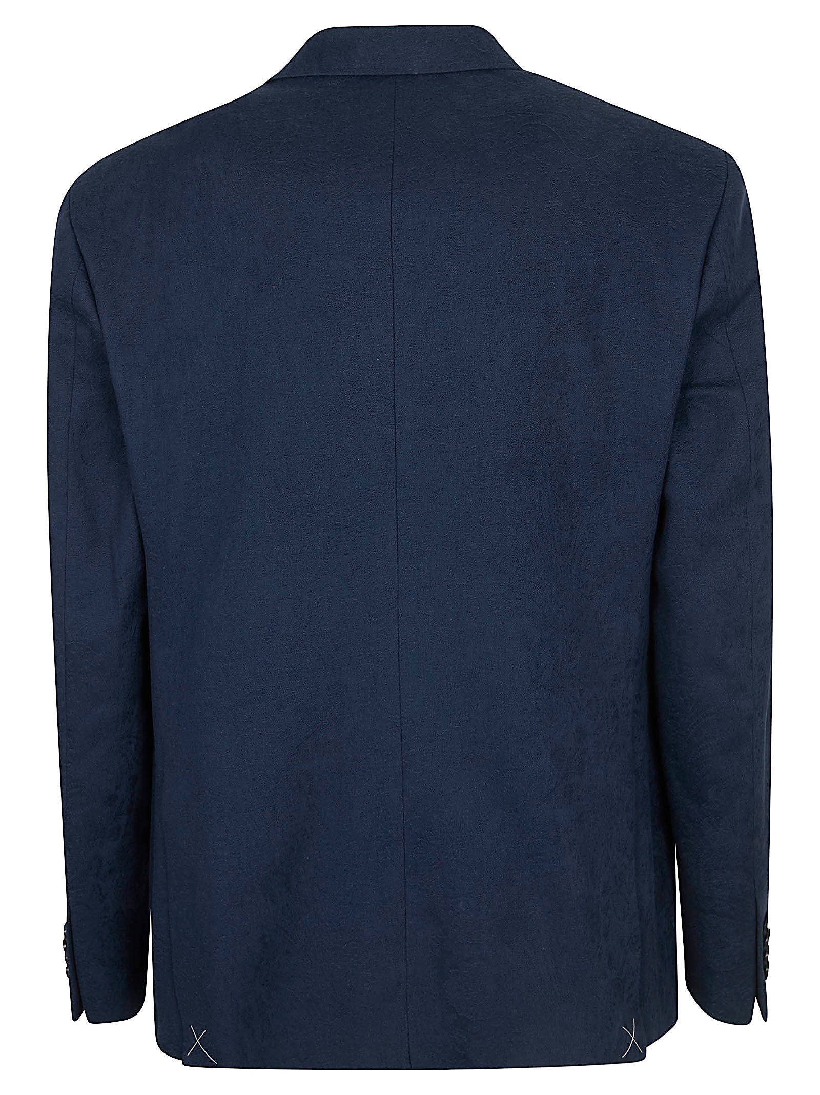Stretch Cotton Single-Breasted Jacquard Floral Jacket