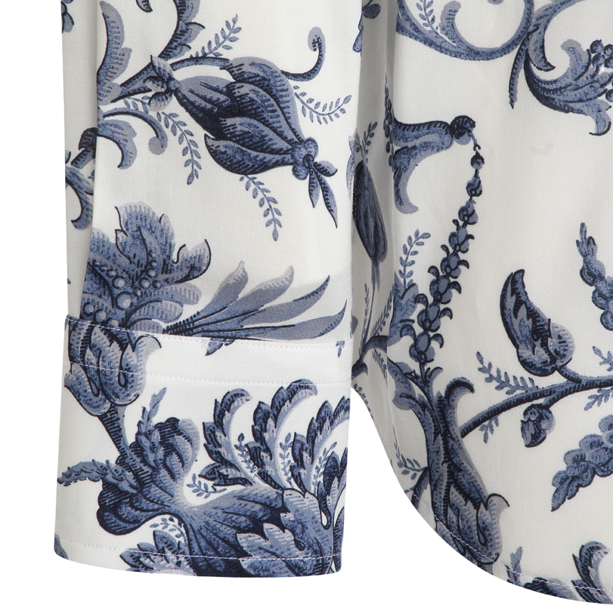 Intricately Patterned Long-Sleeve Shirt with Classic Collar