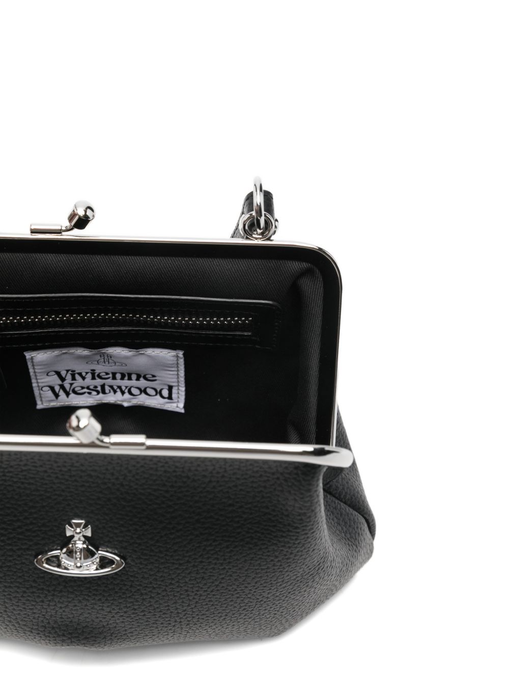 Pebbled Black Wallet with Top Handle