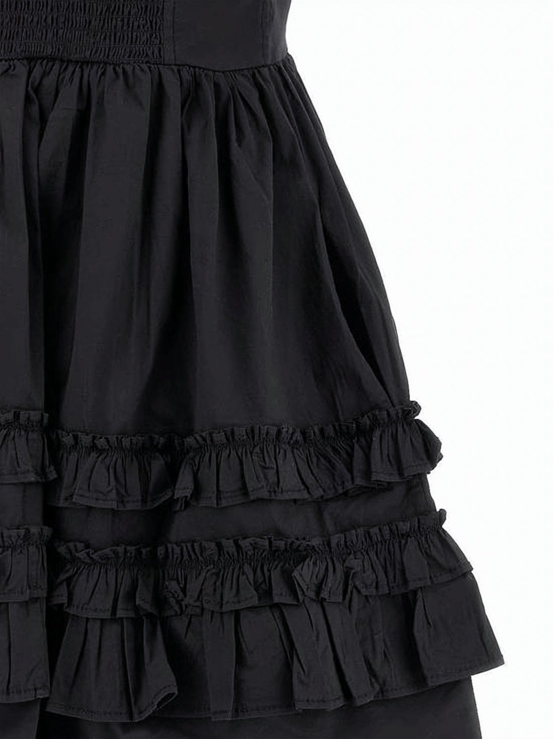 Mini Dress With Ruffled Frills And Spaghetti Straps