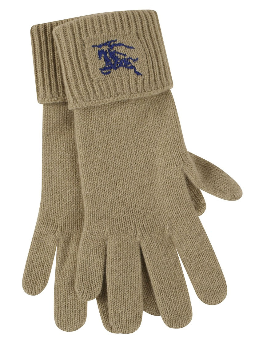 Cashmere Gloves With Ribbed Cuff