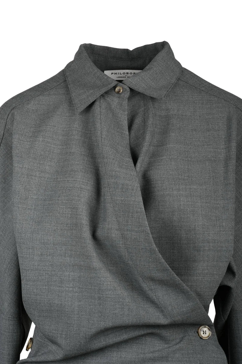 Asymmetric Dress - Grey