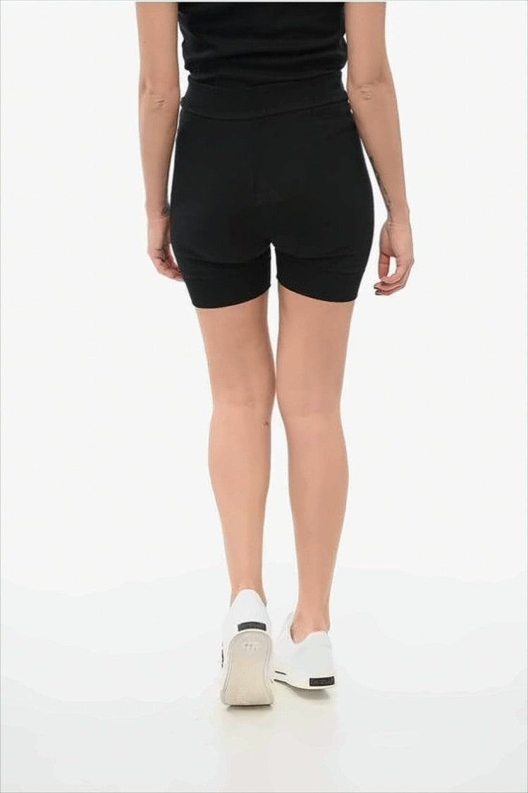 High-Waisted Cotton Shorts with Smooth Finish
