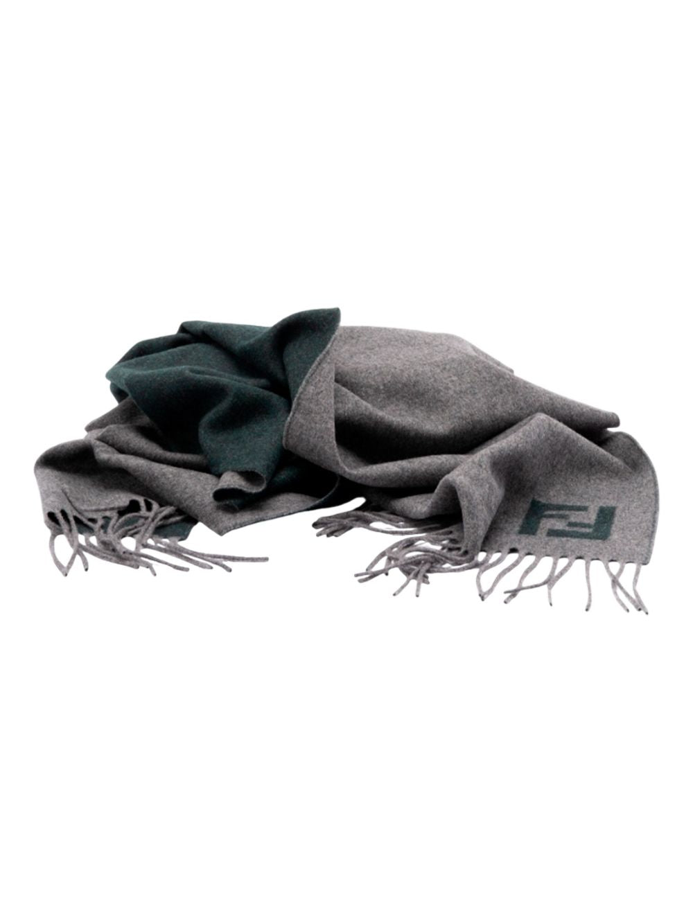 Grey Wool And Cashmere Scarf