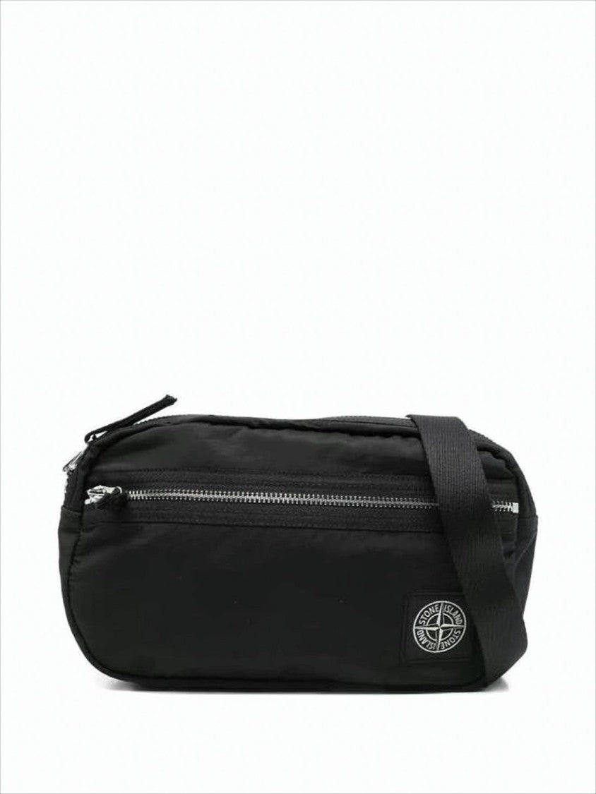 Rectangular Polyamide Crossbody Bag with Minimalist Design