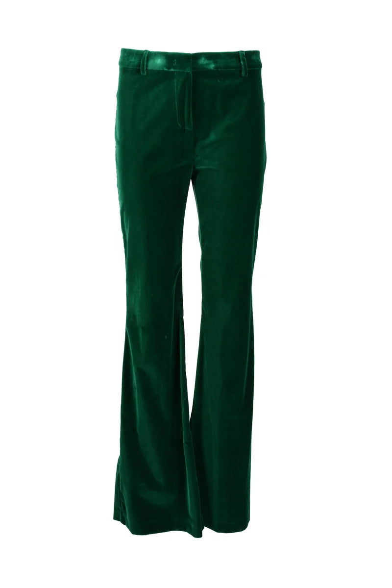 Cotton Stretch Trousers - Green