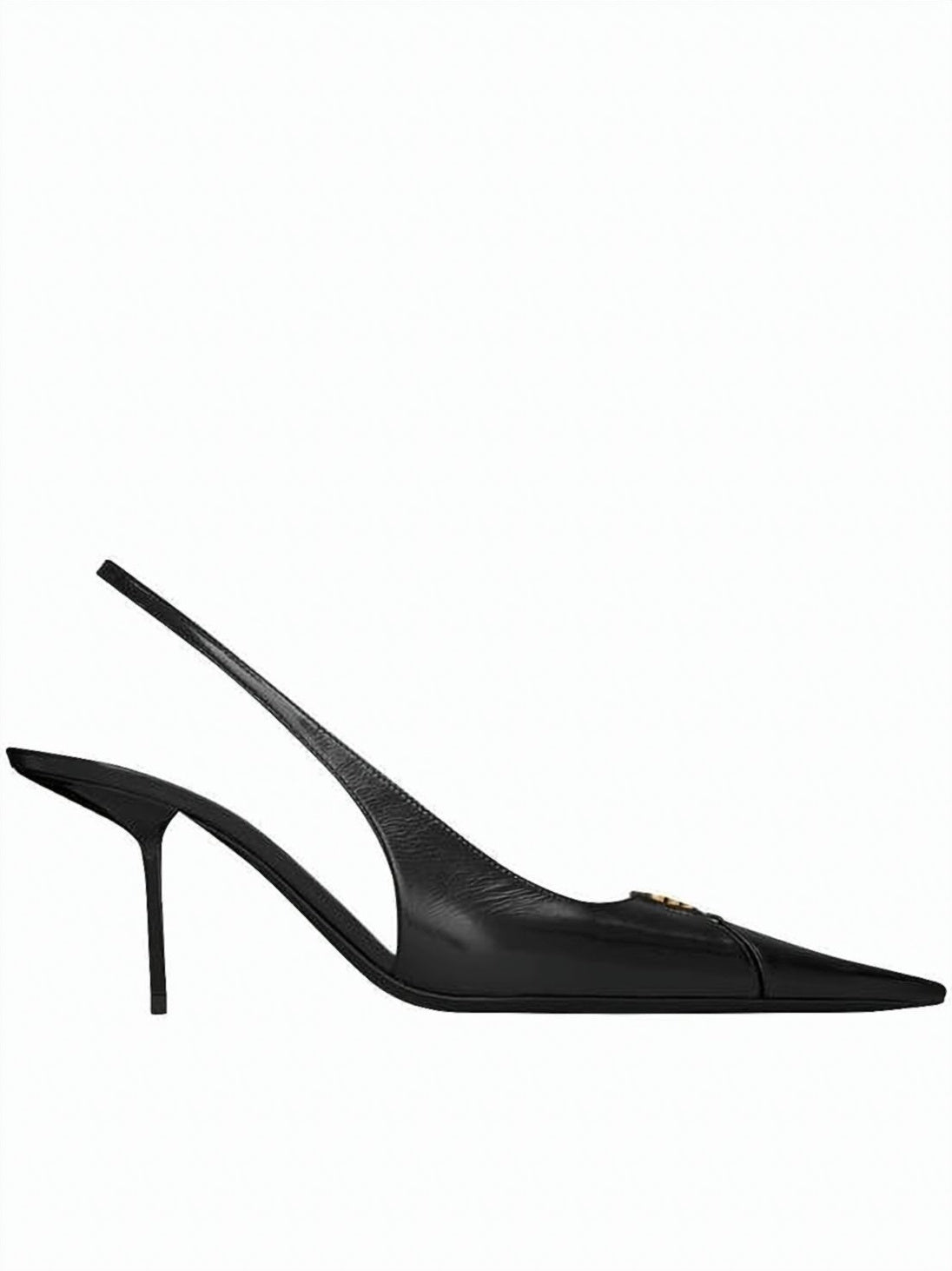 Pointed-Toe Slingback Heels in Smooth Calf Leather