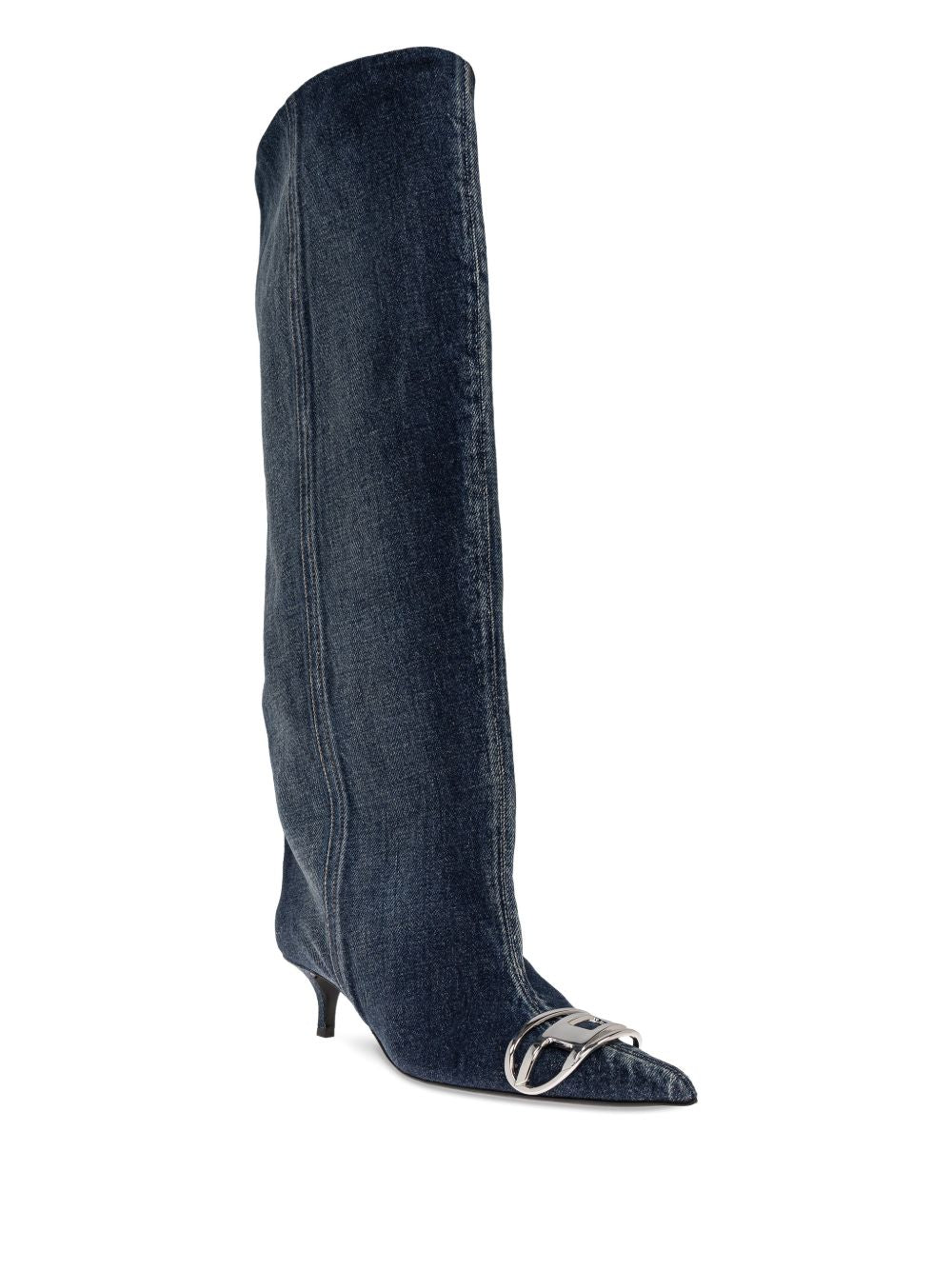 Denim Slouchy Boots
