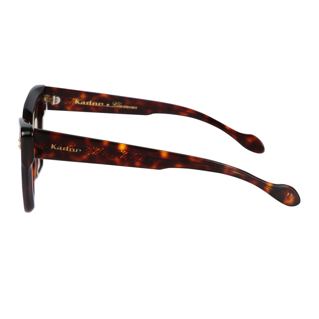 Vanessa Glamour Oversized Cat-Eye Sunglasses with Tortoiseshell Frame