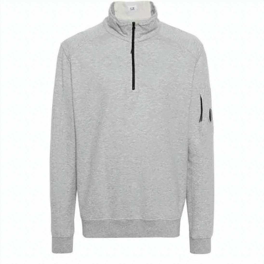 Long-Sleeve High Collar Top with Half-Zip