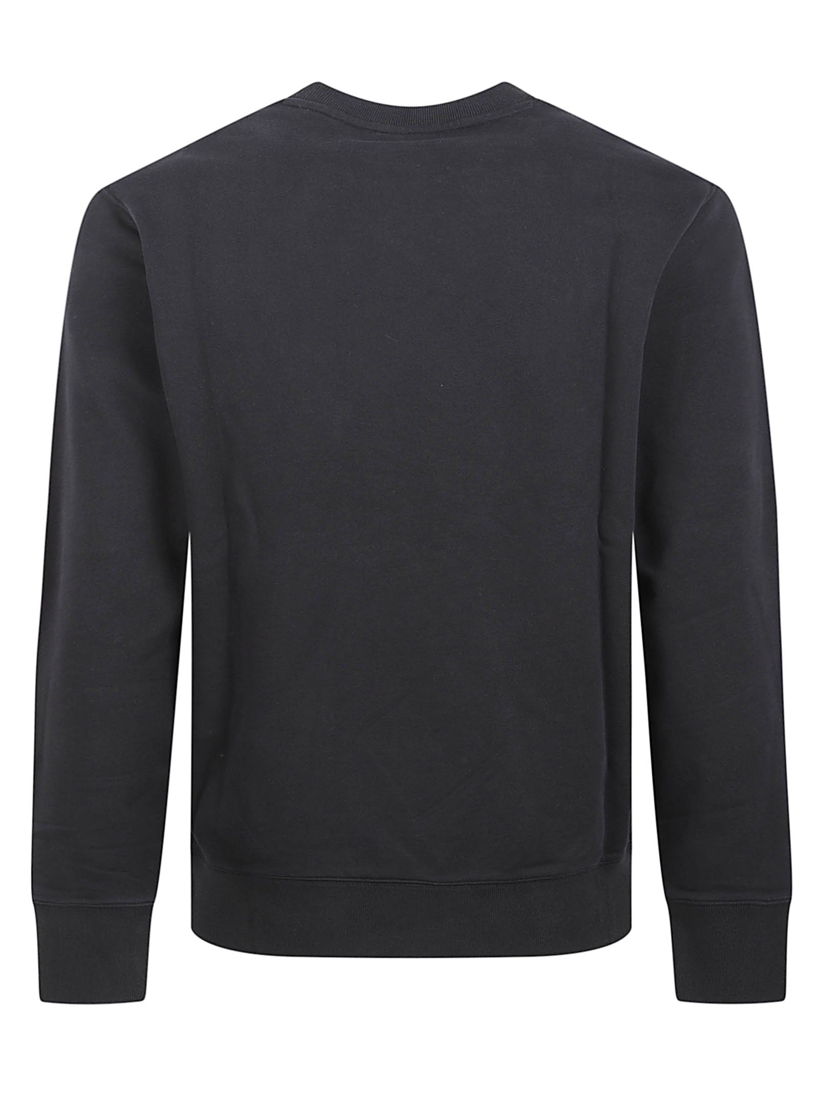 Crewneck Sweater with Embroidered Fox Detail