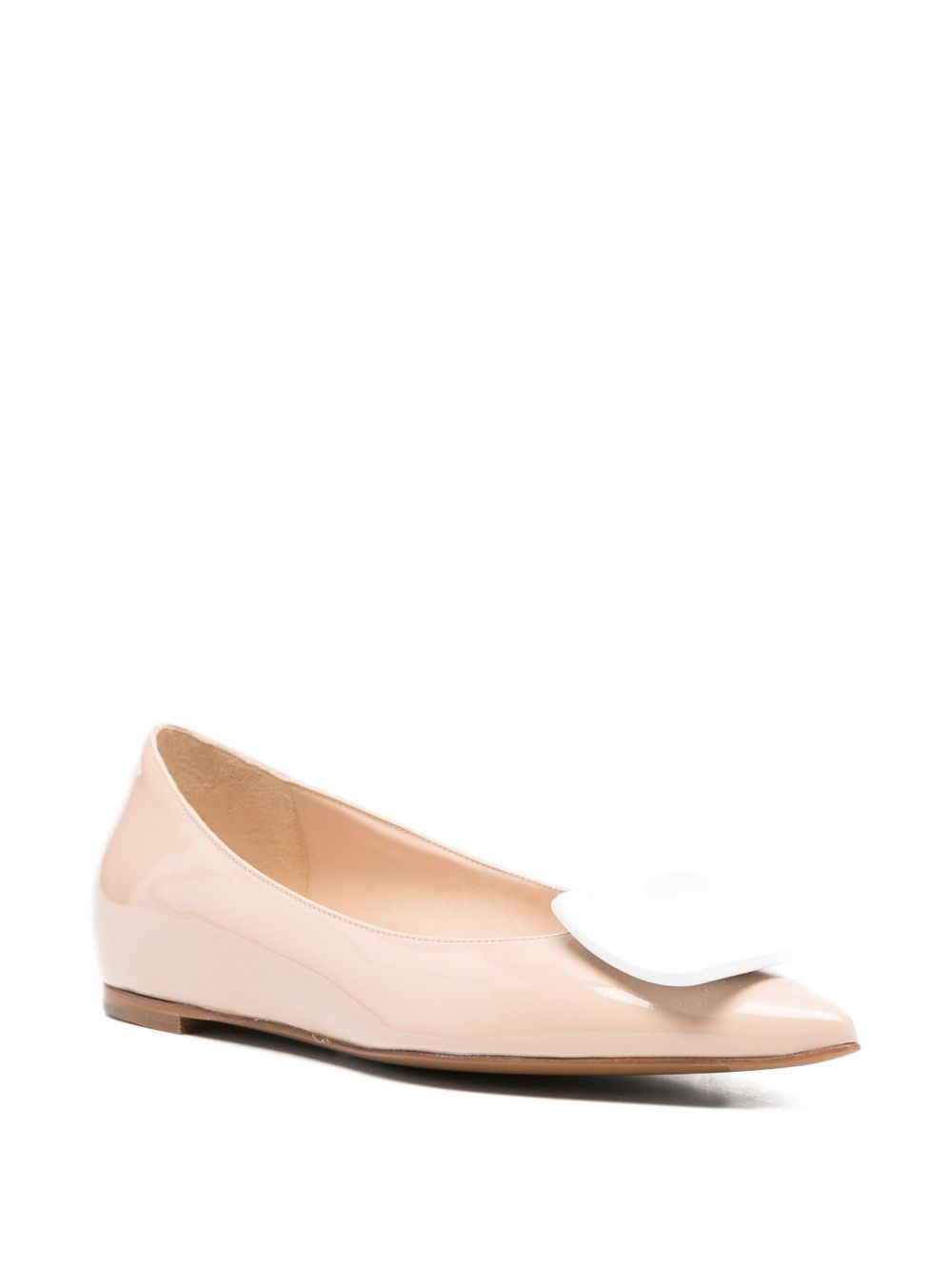 Beige Pointed Slip-On Heels