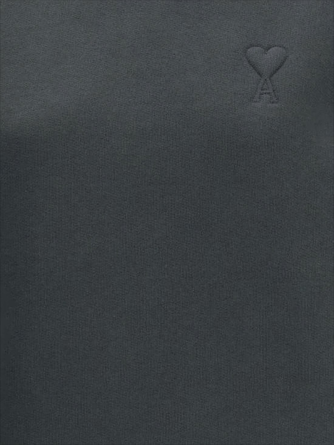 Cropped Long-Sleeve Sweatshirt with Ribbed Details