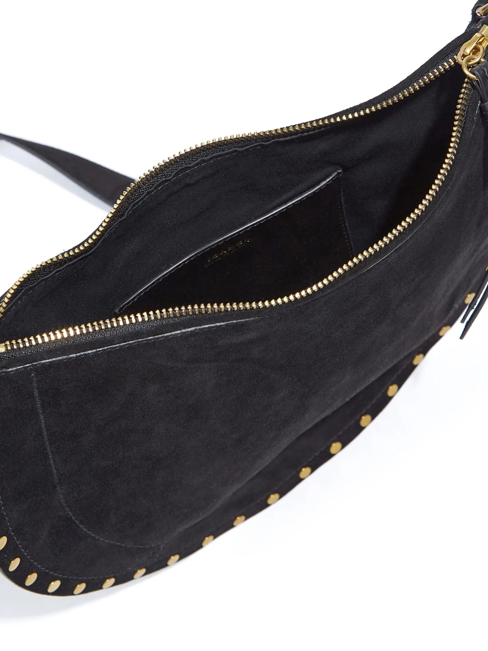 Black Oskan Soft Crescent Shoulder Bag