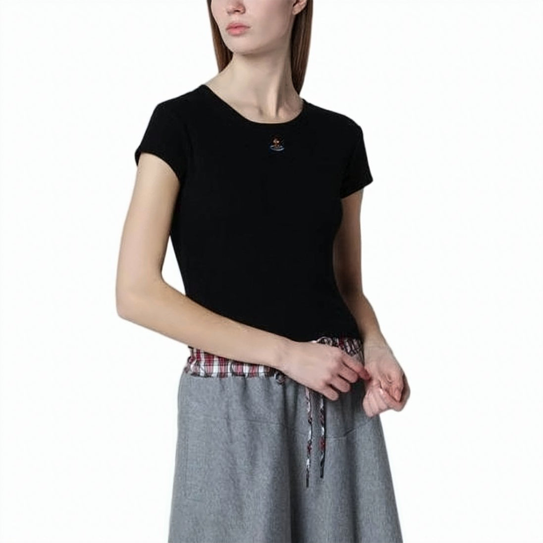 Fitted Short-Sleeve T-Shirt with Emblem
