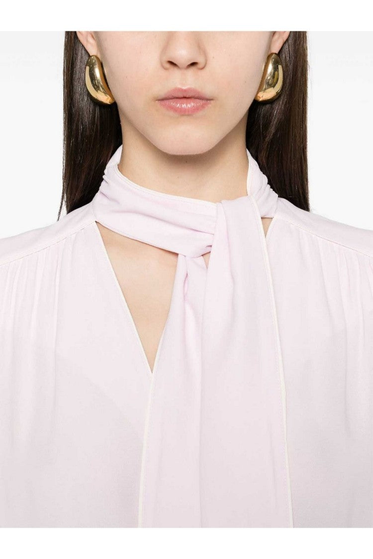 Soft Viscose Shirt With Tie Detail