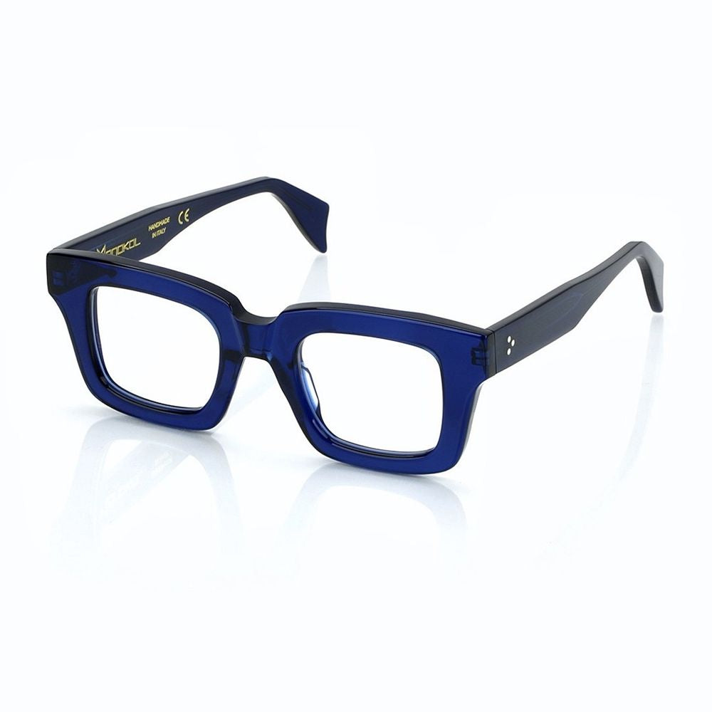 Concept Eyewear Mk295 Geometric Squared Sunglasses In Transparent Blue Mazzucchelli Acetate