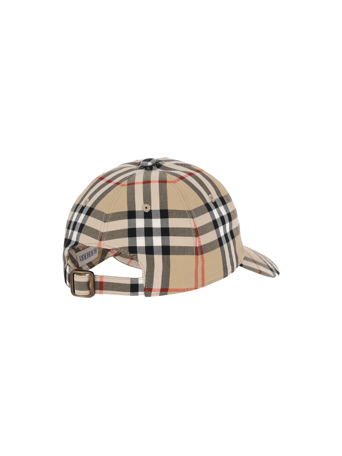 Beige Check Baseball Cap