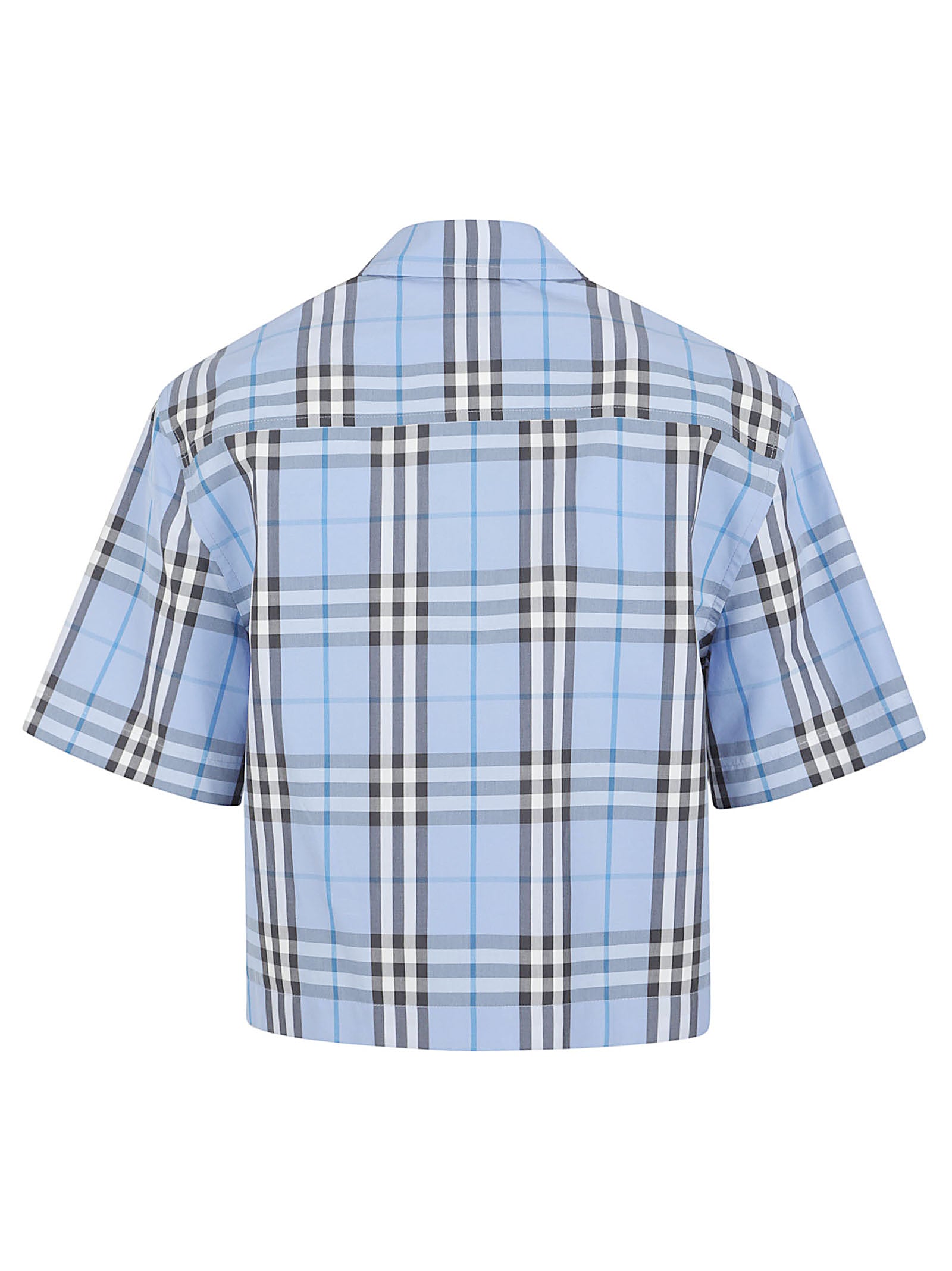 Cropped Shirt with Classic Check Pattern