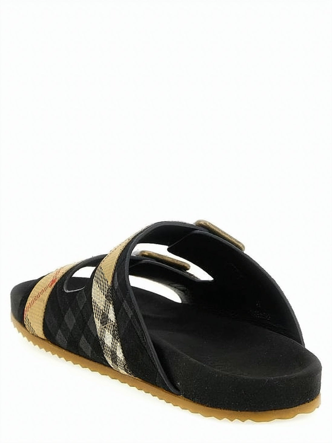 Classic Check Pattern Suede Sandals