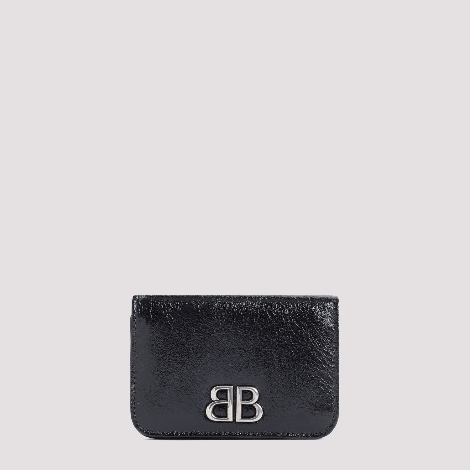 Monaco Fla Ca Hol Black Lamb Leather Credit Card Case