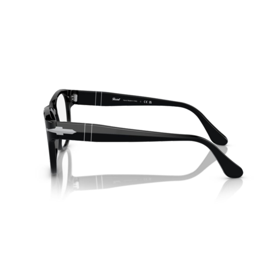 3312v Vista Glossy Black Acetate Rectangular Eyeglasses