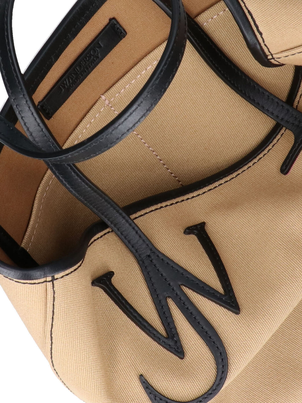 Beige Anchor Cotton Canvas Tote Bag