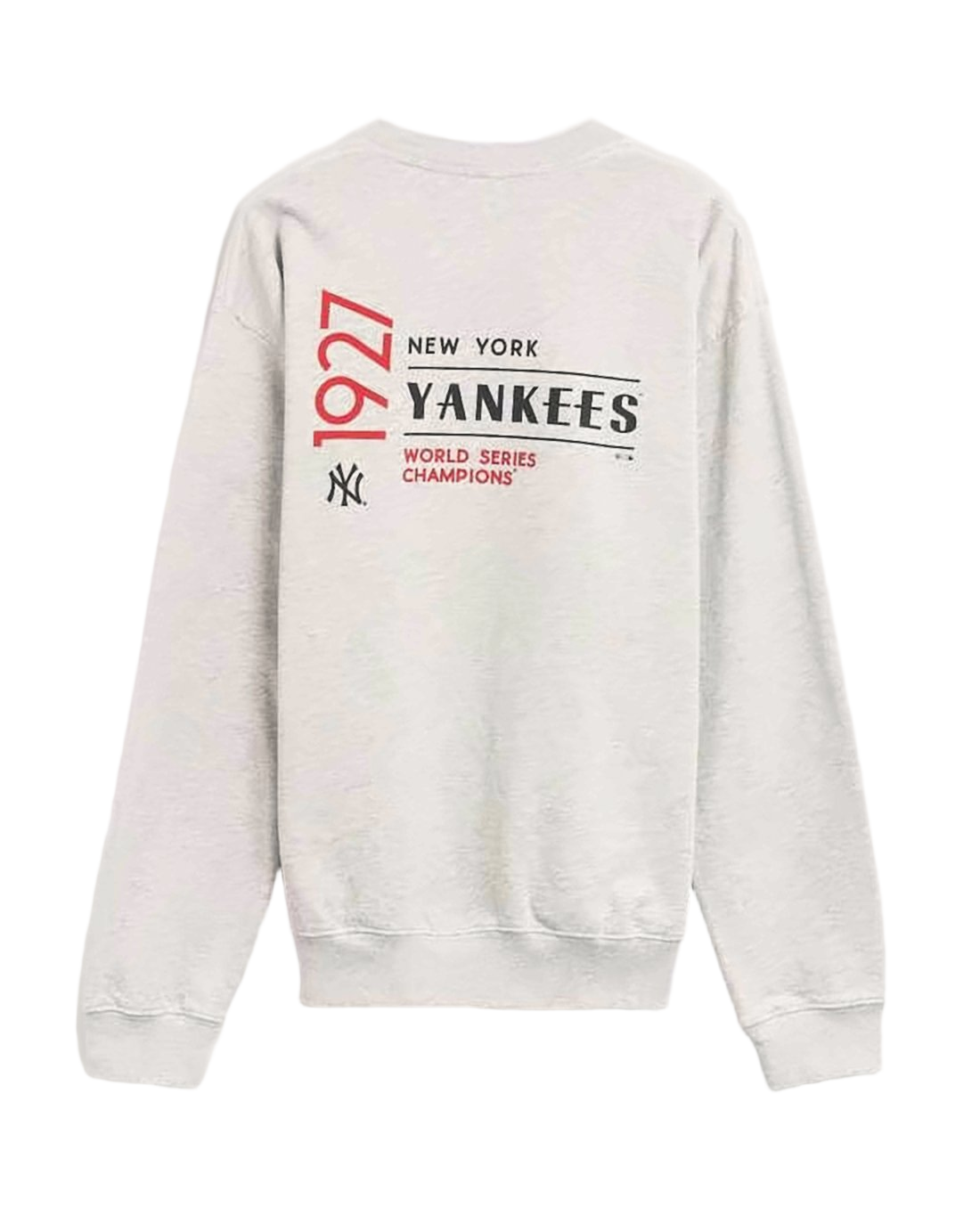 Light Grey Long-Sleeve Sweatshirt with Graphic Accents