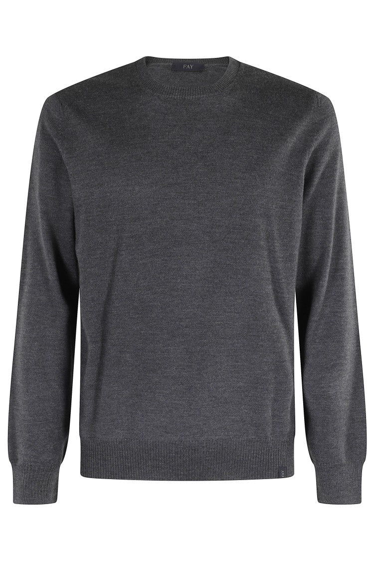 Crew Neck Wool Sweater