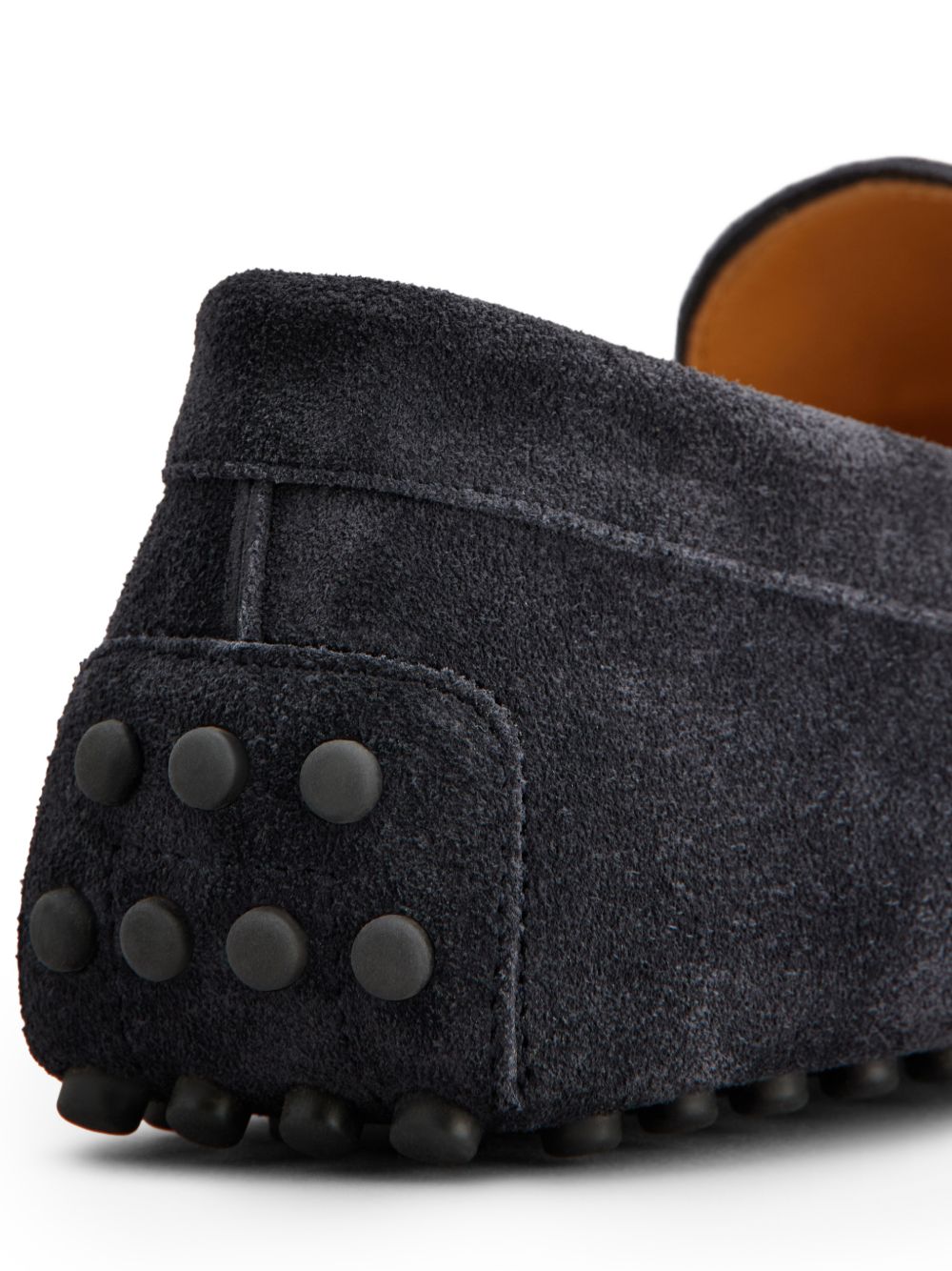 Moccasin-Style Flat Shoes in Black Calfskin