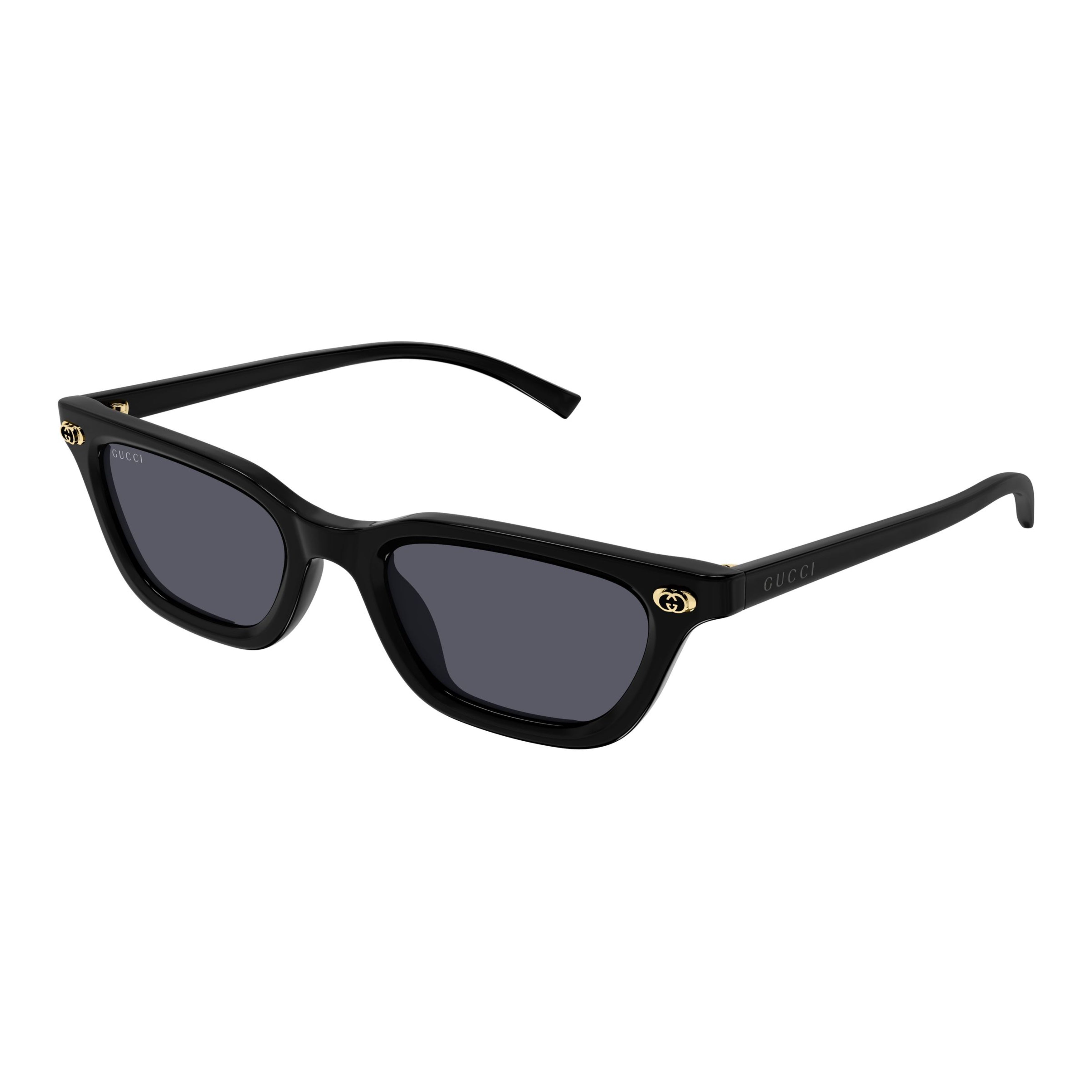 Rectangular Frame Sunglasses With Gold-Tone Accents