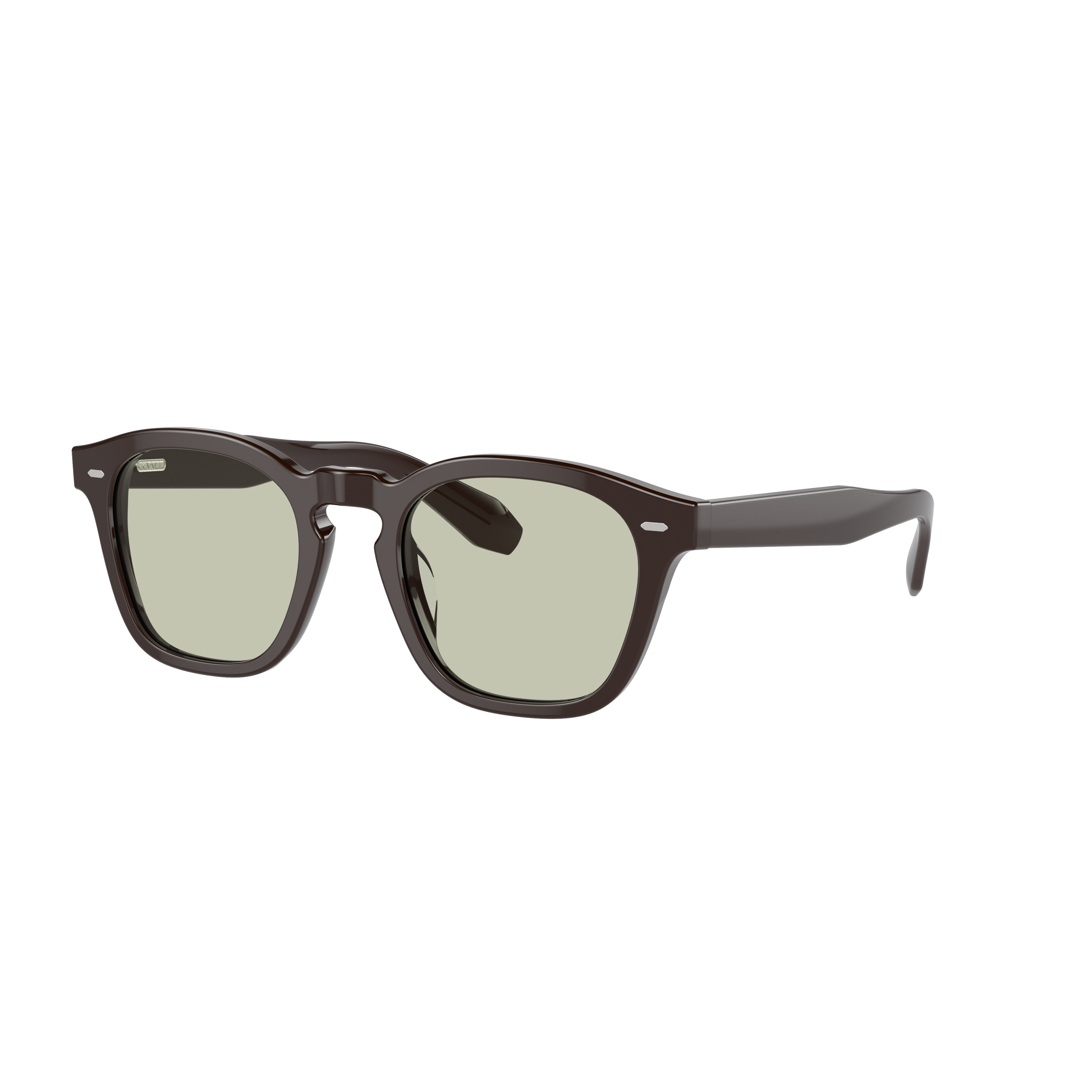 0ov5527u Classic Square Frame Acetate Sunglasses with Metallic Accents